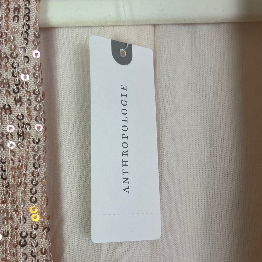 Anthropologie x Mare Mare Rose Gold Sequin Duster Cardigan Small - Picture 5 of 11